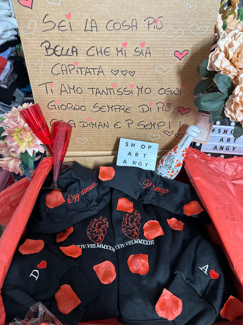 BOX O FELPE cuore anatomico e data