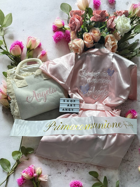Set Kimono+borsa+fascia+box