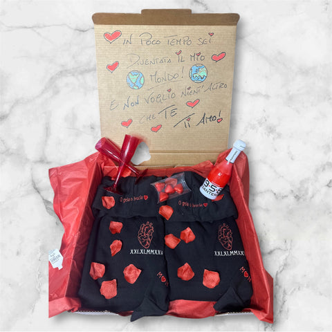 BOX O FELPE cuore anatomico e data