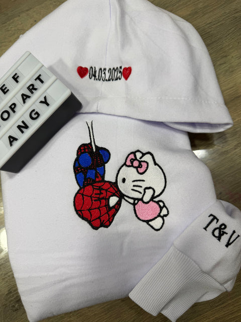 Felpa spidarman e hello Kitty bacio