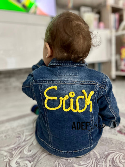 Giacca jeans baby da personalizzare unisex
