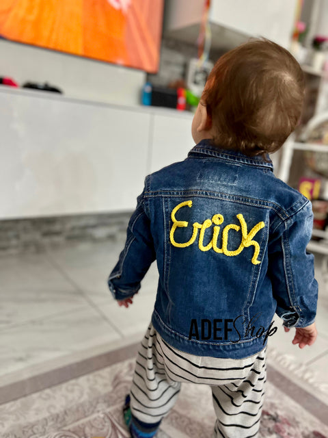 Giacca jeans baby da personalizzare unisex