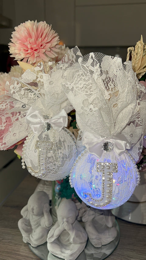 Pallina Natale Luxury con luci interne