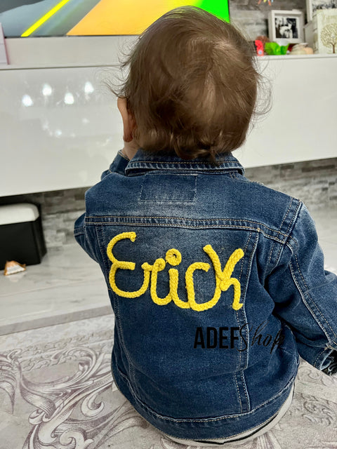 Giacca jeans baby da personalizzare unisex